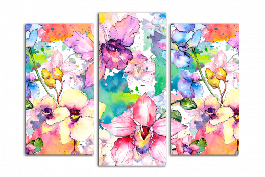 Модульная картина Красочные орхидеи